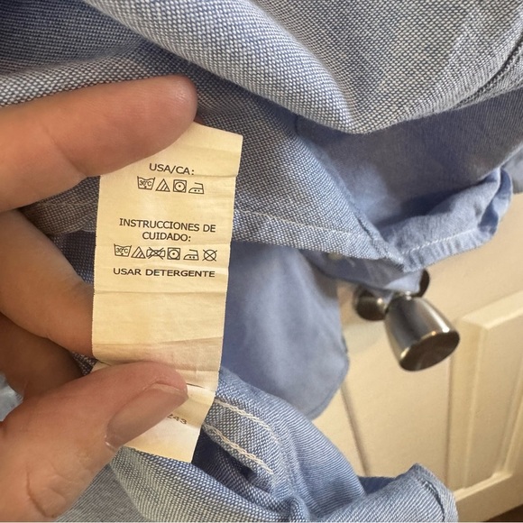 Chaps Men’s Light Blue Casual Button-Down Shirt Long Sleeve Size Large - Picture 3 of 8